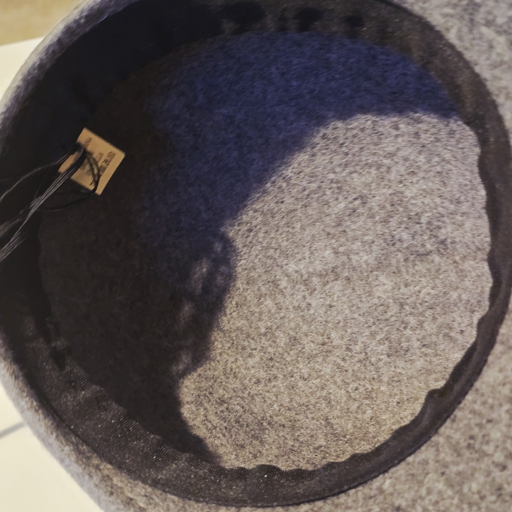 Gray Wool Bucket Cap with Buckle - Picture 4 of 5